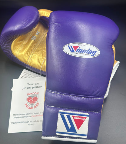 Custom Purple/Gold Winning Sparring Gloves