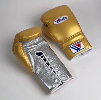 Gold/Silver Custom Winning Sparring Gloves