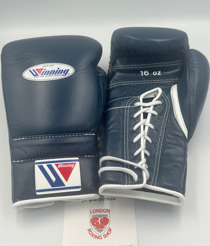 Custom Navy Blue Winning Sparring Gloves