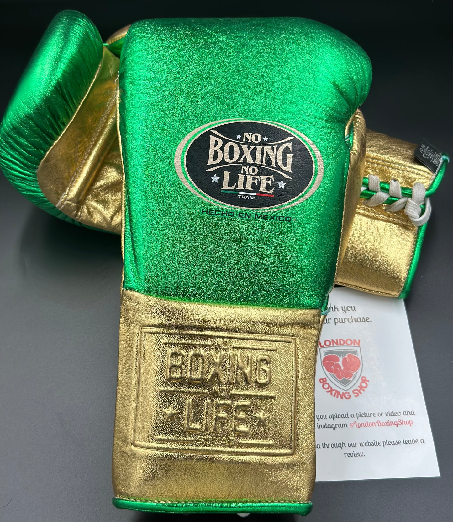 Metallic Green/Gold Training Gloves