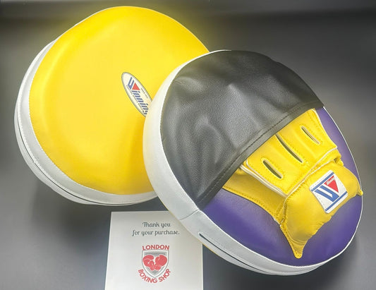 Custom Yellow/Purple/Black/White CM-50 pads with finger covers