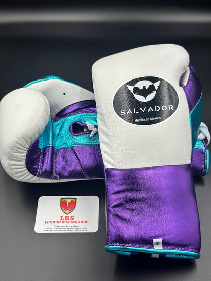 Salvador Pro Fight Gloves White/Purple/Blue
