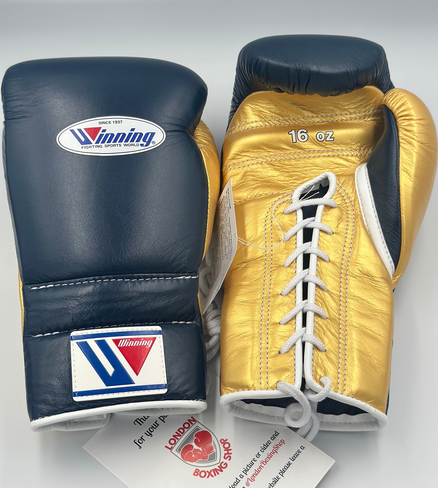 Navy/Gold Custom Winning Sparring Gloves