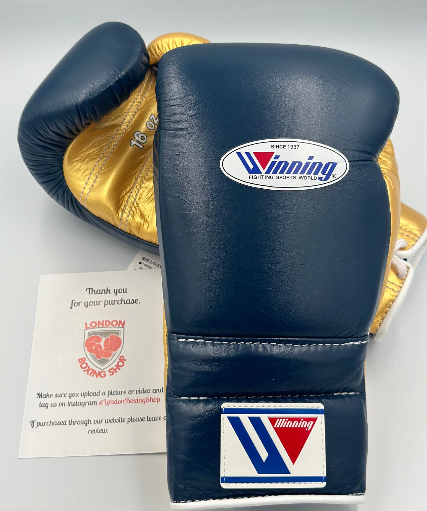 Navy/Gold Custom Winning Sparring Gloves