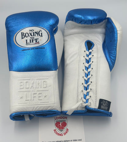 No Boxing No Life Fight Gloves Metallic Blue/White