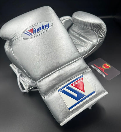 Silver Custom Winning Sparring Gloves