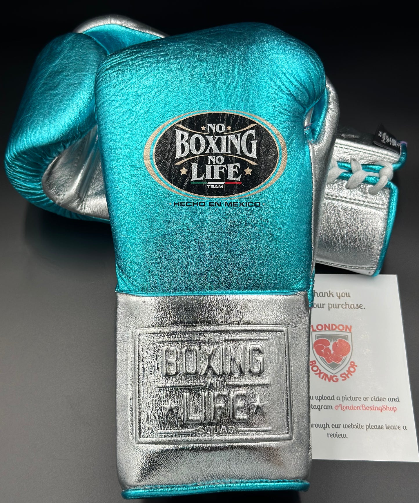 Metallic Blue/Silver Training Gloves