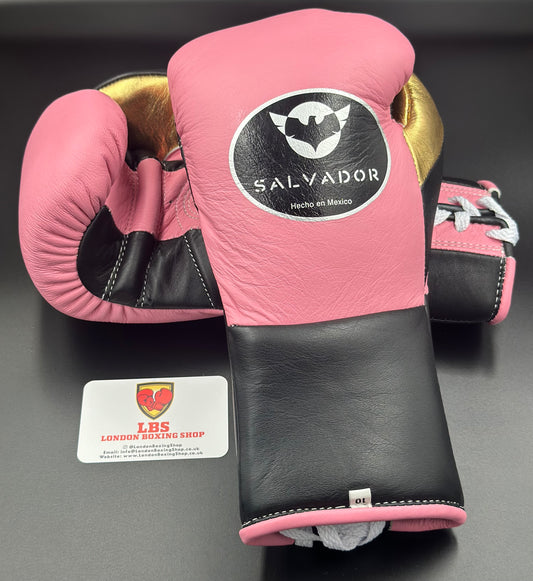 Salvador Pro Fight Gloves Pink/Black/Gold