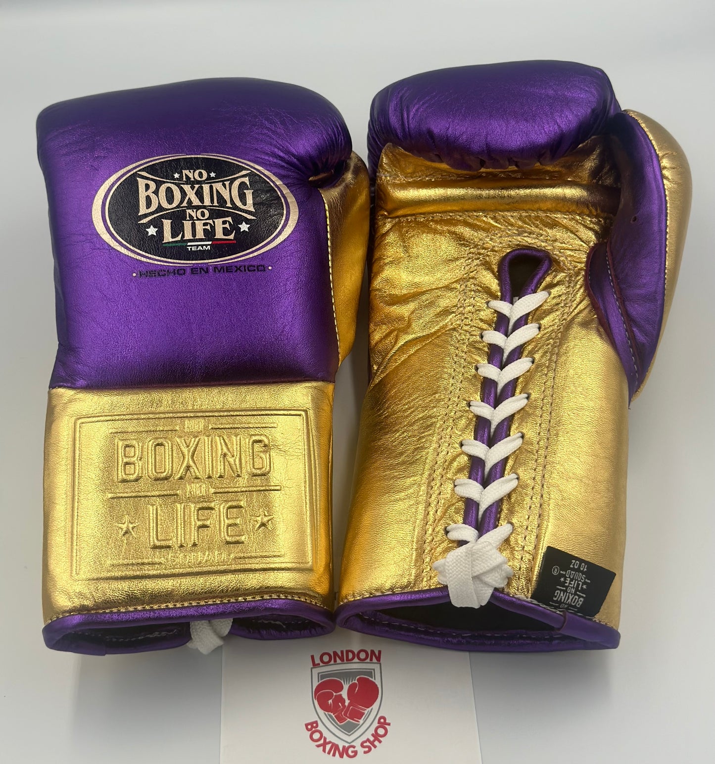 No Boxing No Life Fight Gloves Metallic Purple/Gold