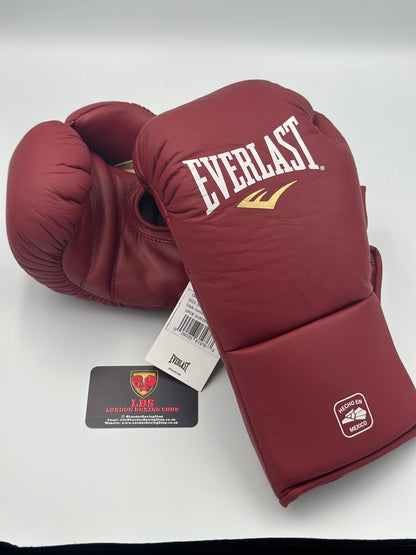 Blood Red/Gold Everlast MX Pro Fight Gloves