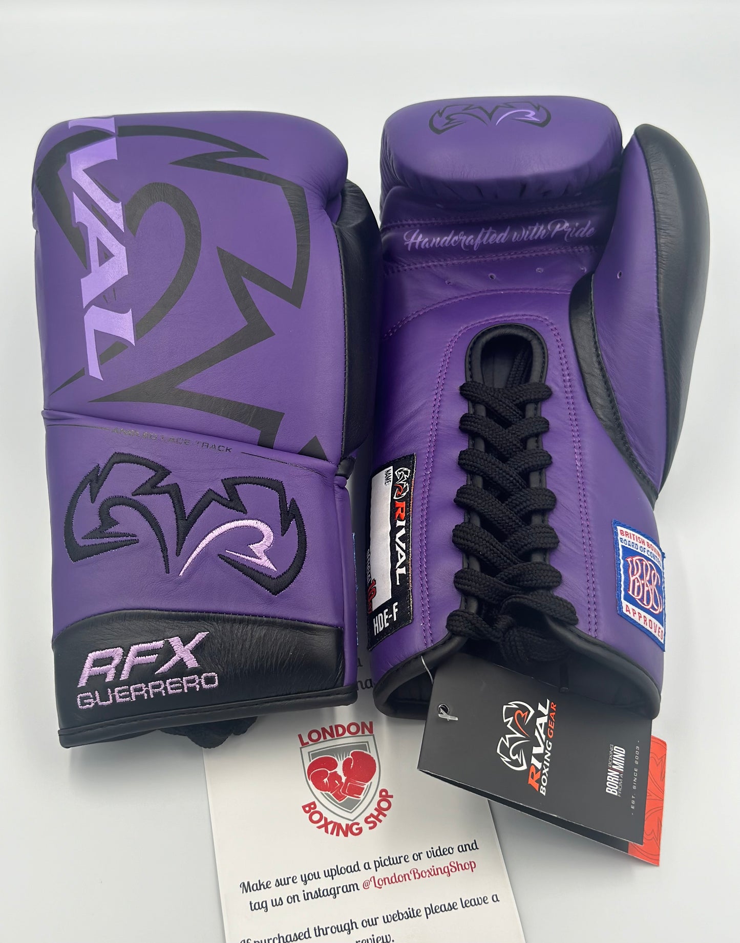 Purple Custom Rival RFX Guerrero Pro Fight Gloves