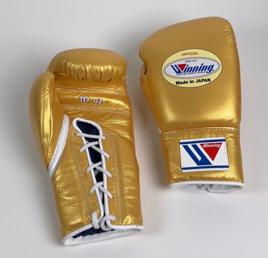 Gold Custom Winning Pro Fight Gloves