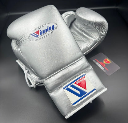 Silver Custom Winning Sparring Gloves