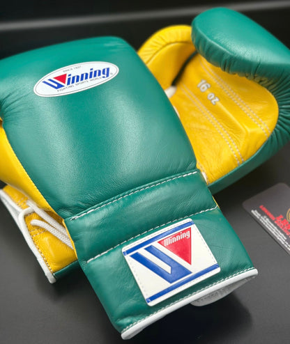 Green/Yellow Custom Winning Sparring Gloves