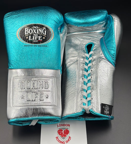 Metallic Blue/Silver Training Gloves