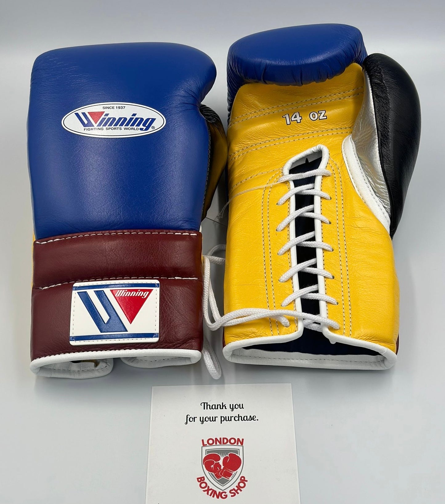 1 off Blue/Brown/Yellow/Black/Silver Custom Winning Sparring Gloves