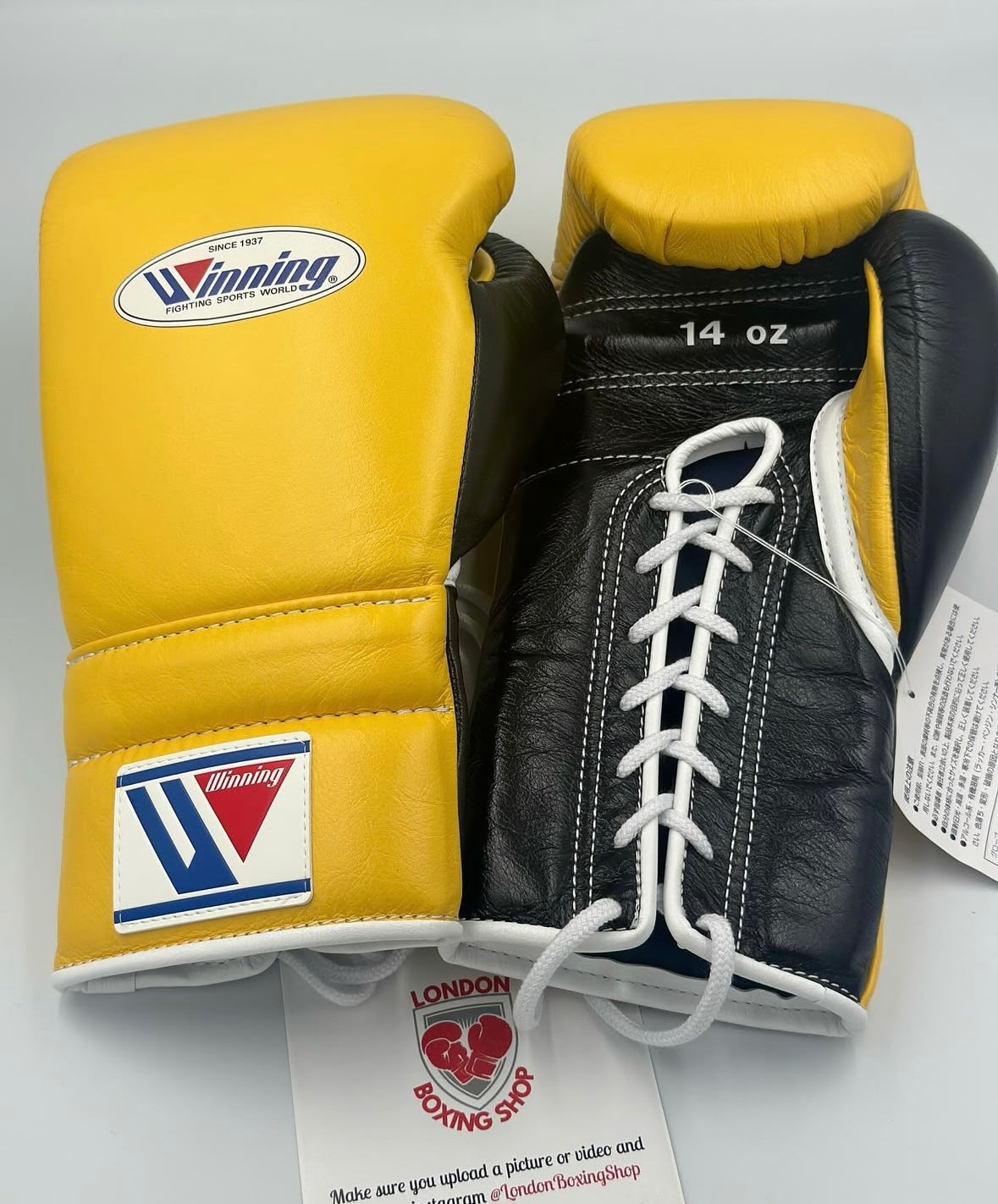 Yellow/Black Custom Winning Sparring Gloves