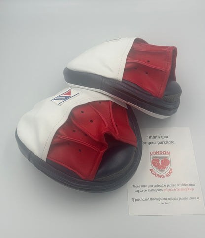 Custom White/Navy/Red Roach Pads