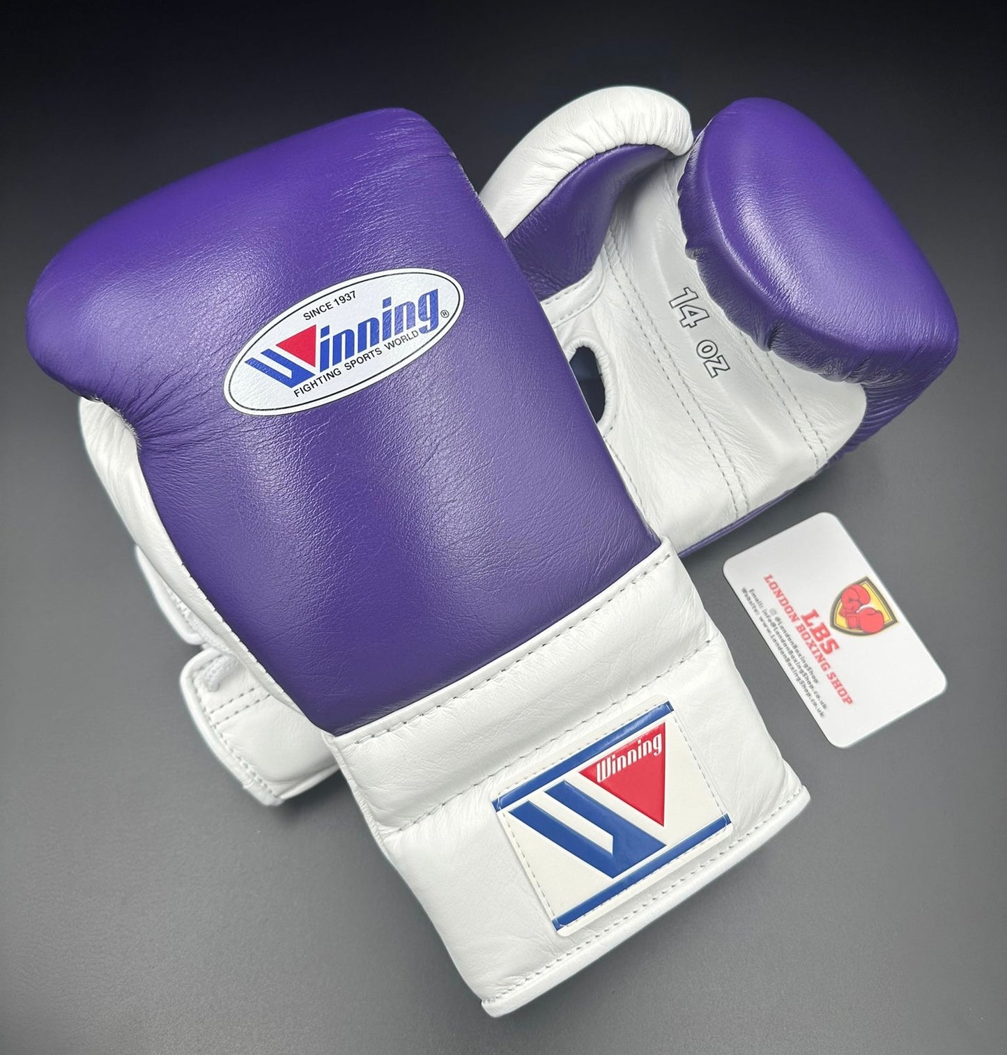 Purple/White Custom Winning Sparring Gloves