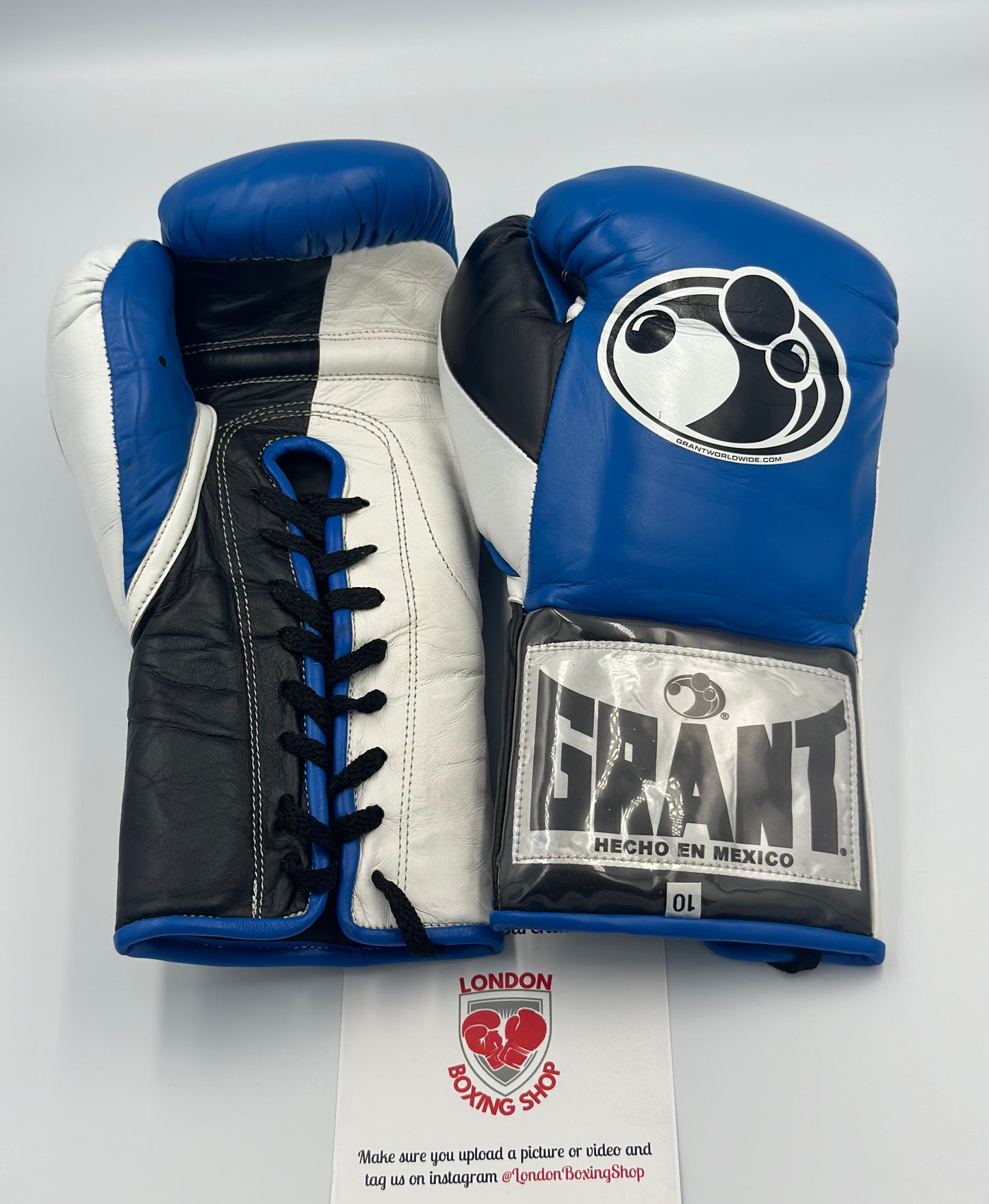 Grant Fight Gloves 10oz Custom Blue/Black/White