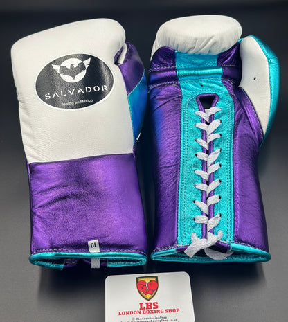Salvador Pro Fight Gloves White/Purple/Blue
