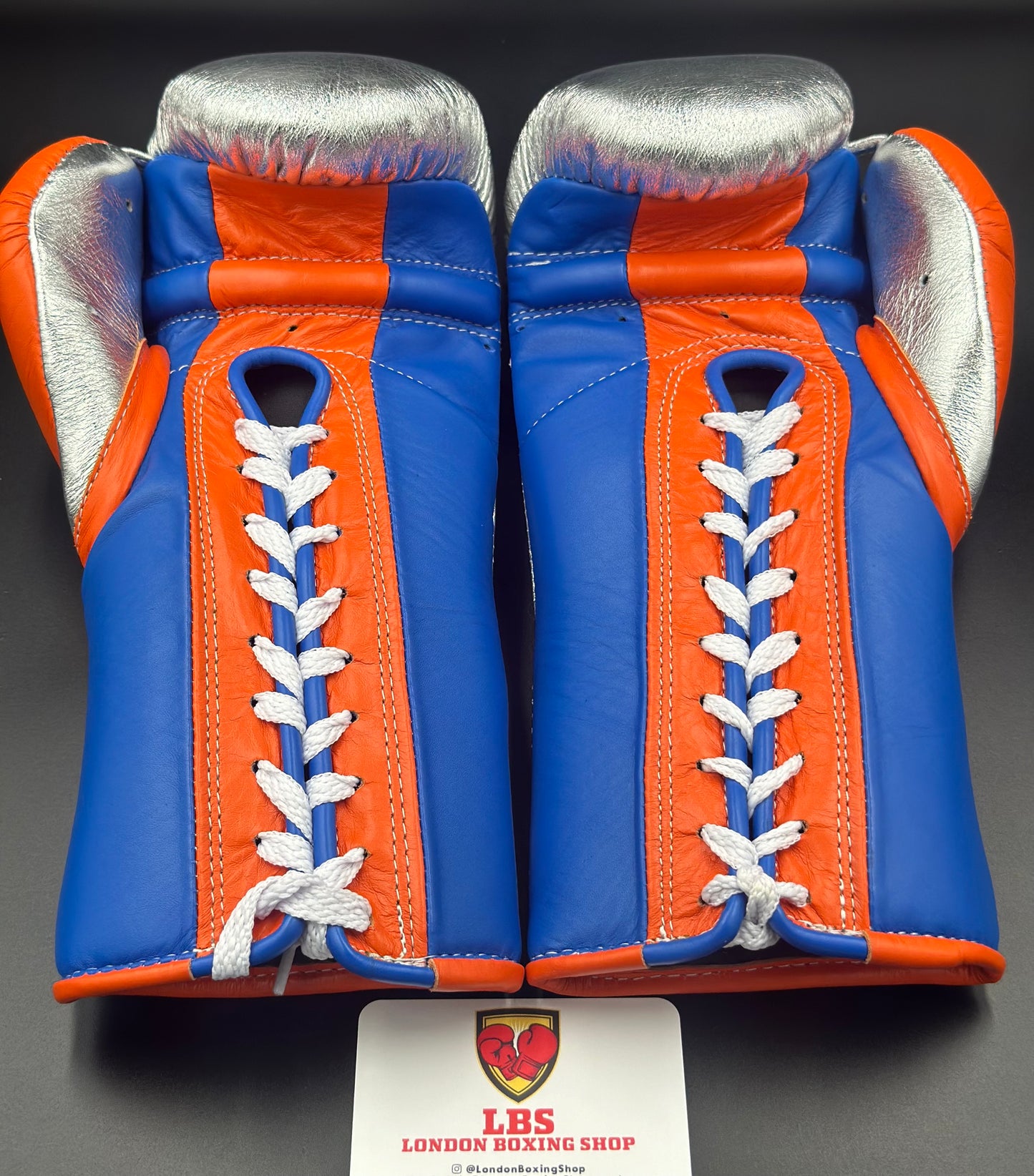 Salvador Pro Fight Gloves Silver/Orange/Blue
