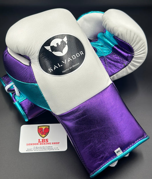 Salvador Pro Fight Gloves White/Purple/Blue