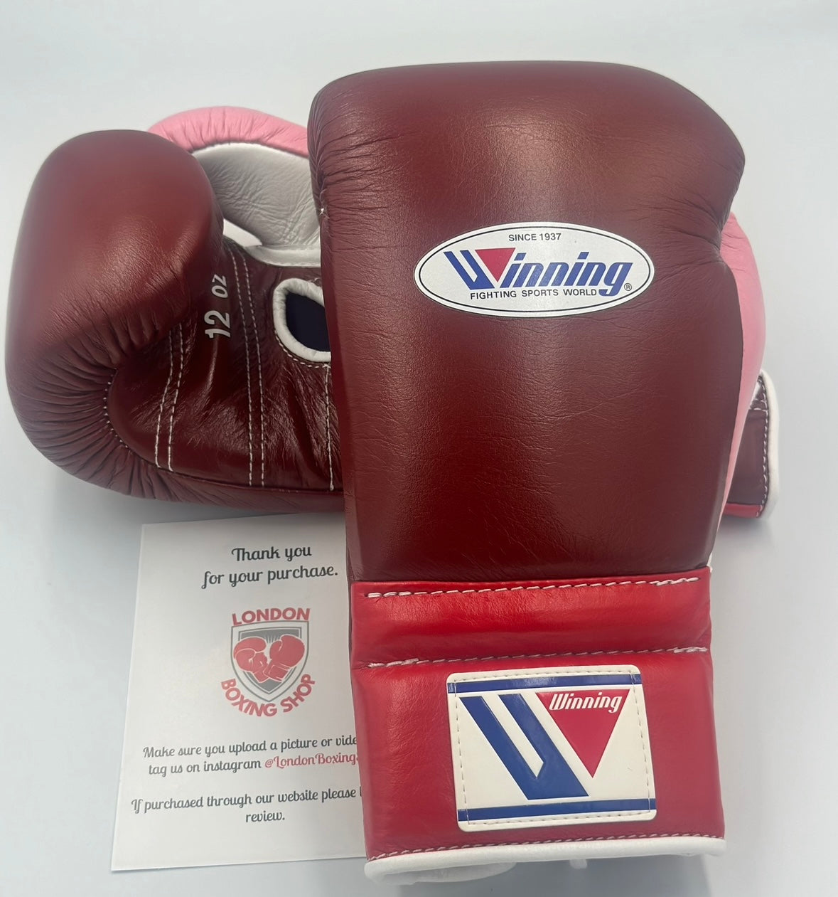 Brown/Red/Pink Custom Winning Sparring Gloves