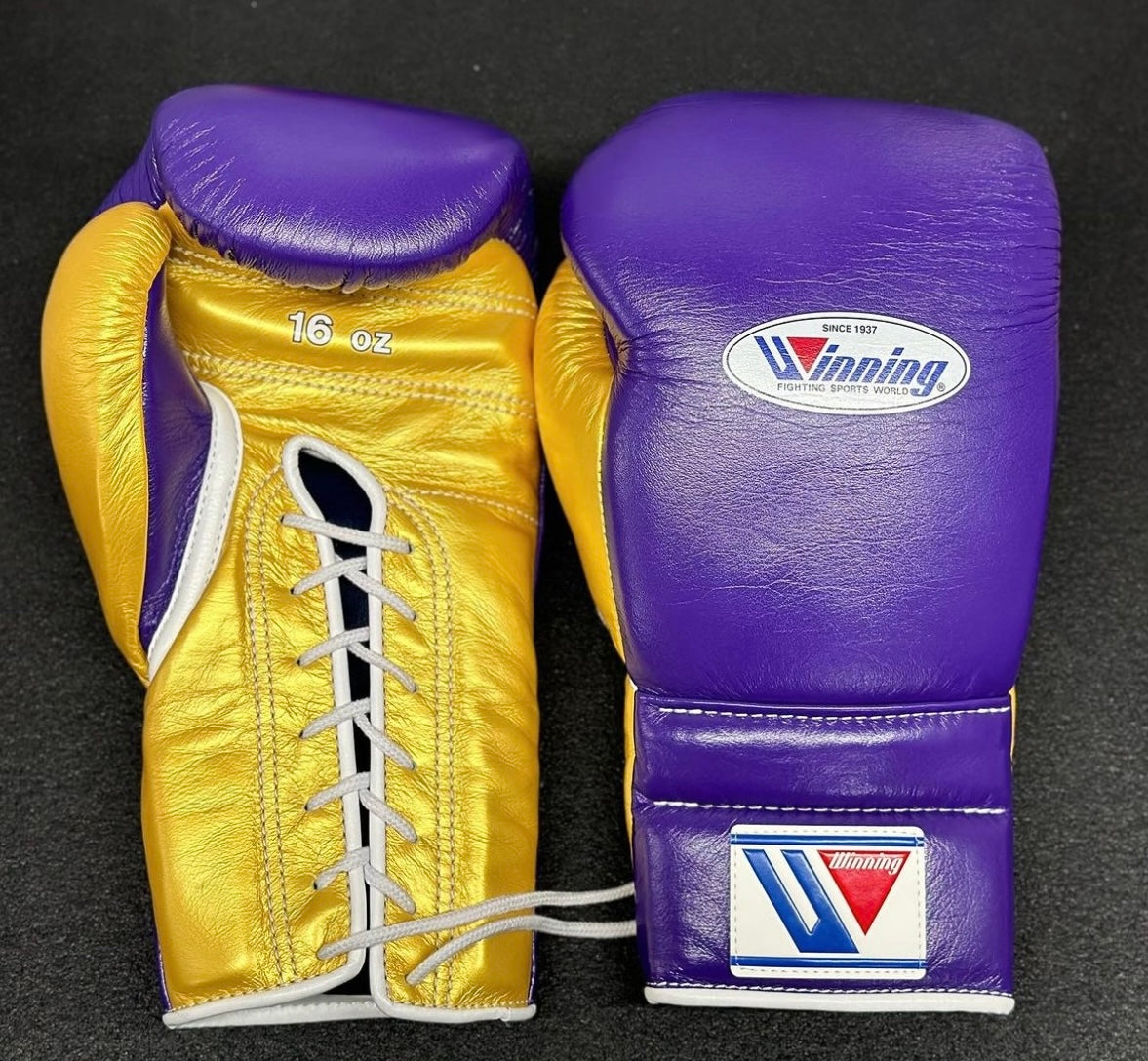 Purple/Gold Custom Winning Sparring Gloves